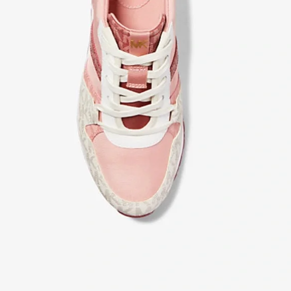 NIB MICHAEL KORS PINK WOMENS Dash Logo and Mesh Trainer SIZES 8.5, CINNAMON - Picture 11 of 14
